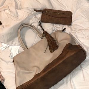 Color block purse w/ matching wallet.